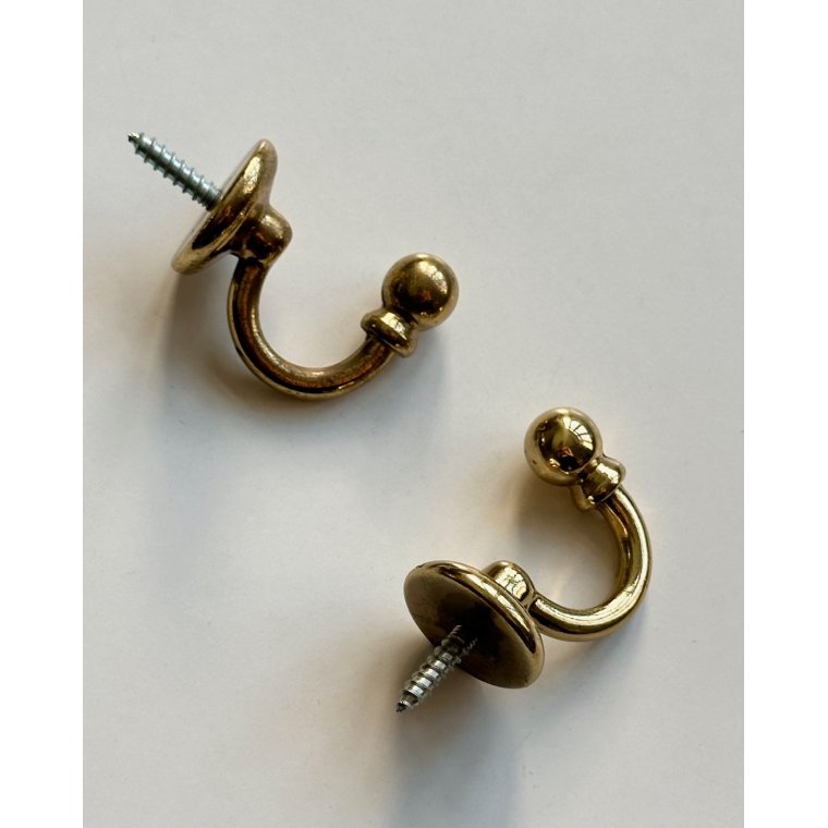 Messingkroge, 2 stk samlet