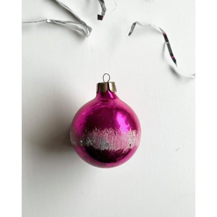 Lilla vintage julekugle m glimmer