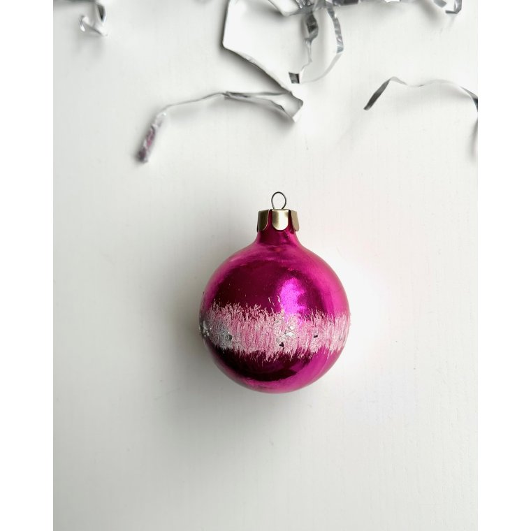 Lilla vintage julekugle m glimmer