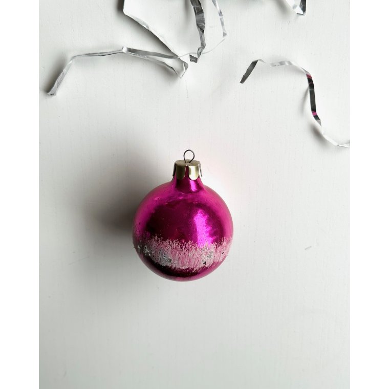 Lilla vintage julekugle m glimmer