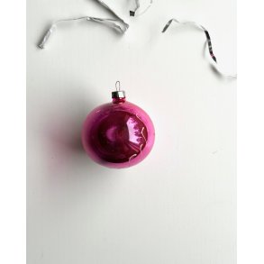 Vintage Christmas ball, semi transparent purple