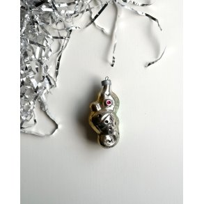 Vintage ornament, seahorse, yellow and green