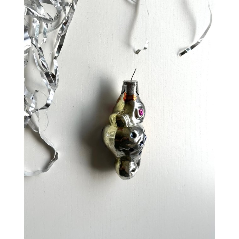 Vintage ornament, shest, gul og orange, NB