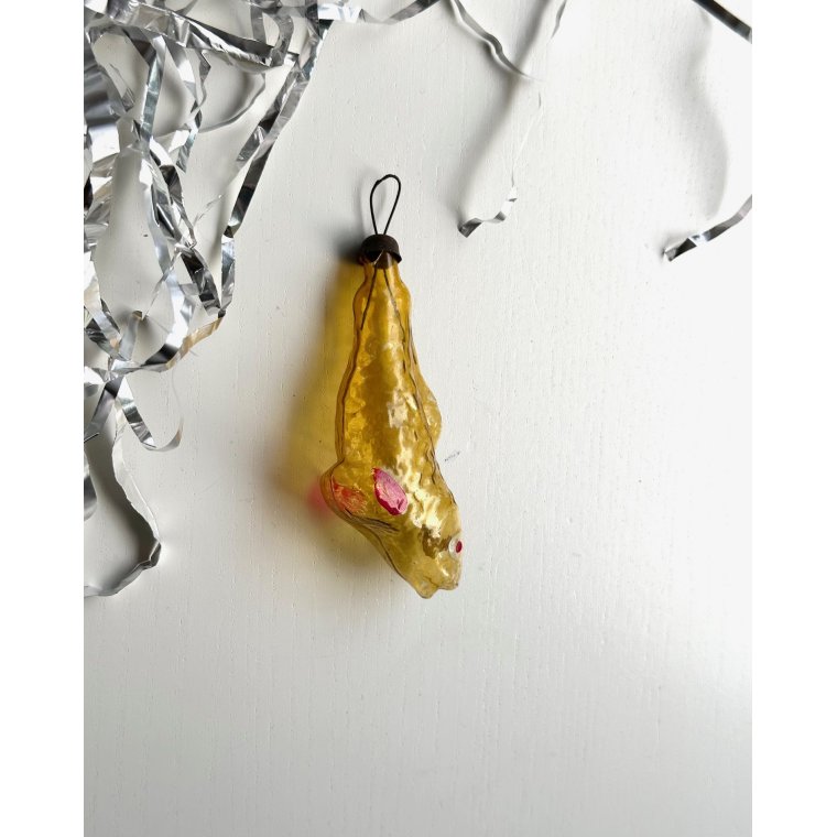 Vintage ornament, gul fisk, NB