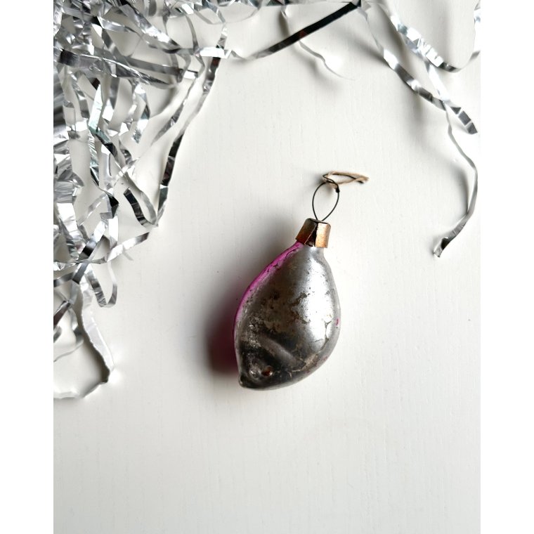 Vintage patineret fisk, slv/lilla