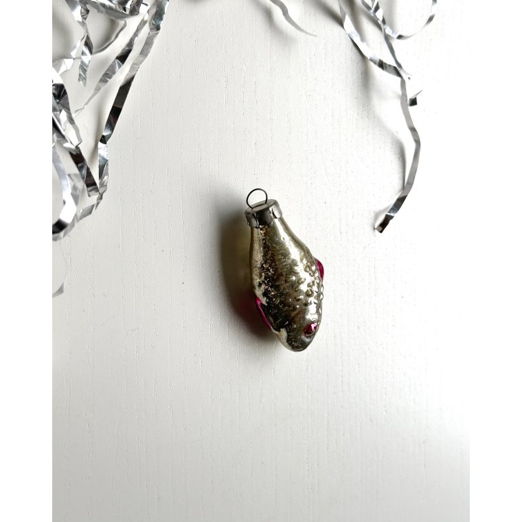 Lille vintage fisk m pink finner, NB