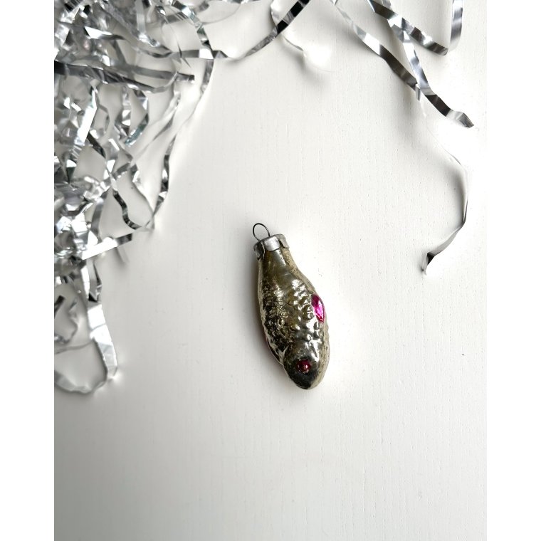 Lille vintage fisk m pink finner, NB