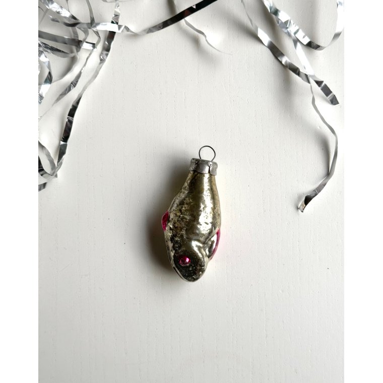 Lille vintage fisk m pink finner, NB