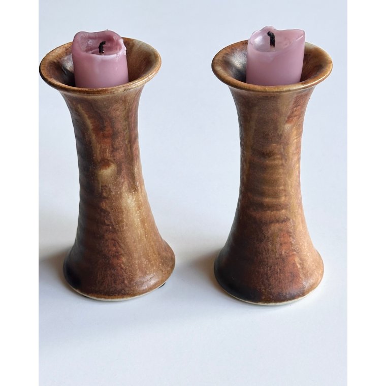 Keramiklysestager, 2 stk samlet