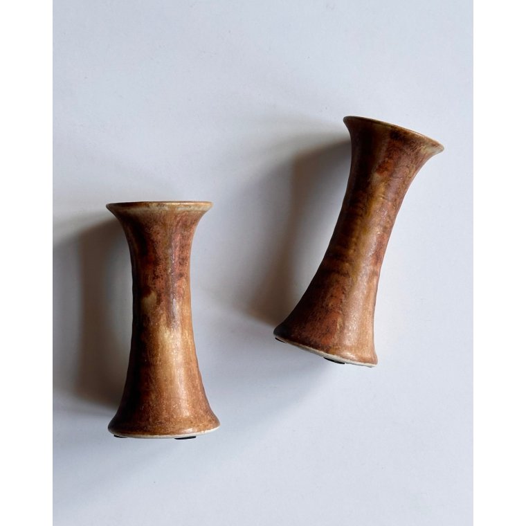 Keramiklysestager, 2 stk samlet