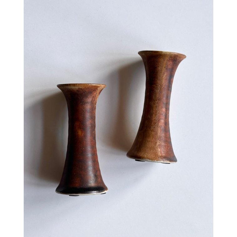 Keramiklysestager, 2 stk samlet