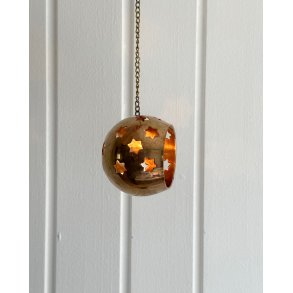 Brass ball for tealights, w chain