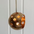 Brass ball for tealights, w chain