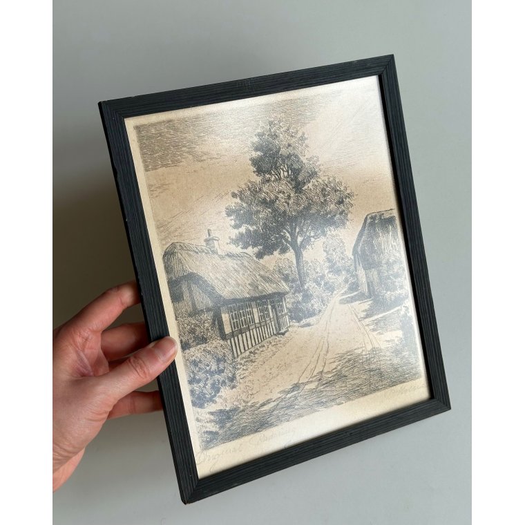 Original radering, signeret