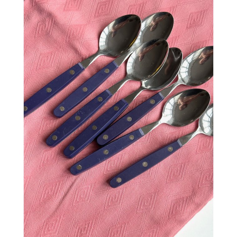 Spiseskeer m plastskaft, 7 stk samlet