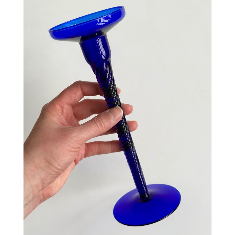 Koboltbl� lysestage