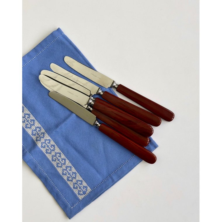 Vintage middagsknive, 6 stk samlet