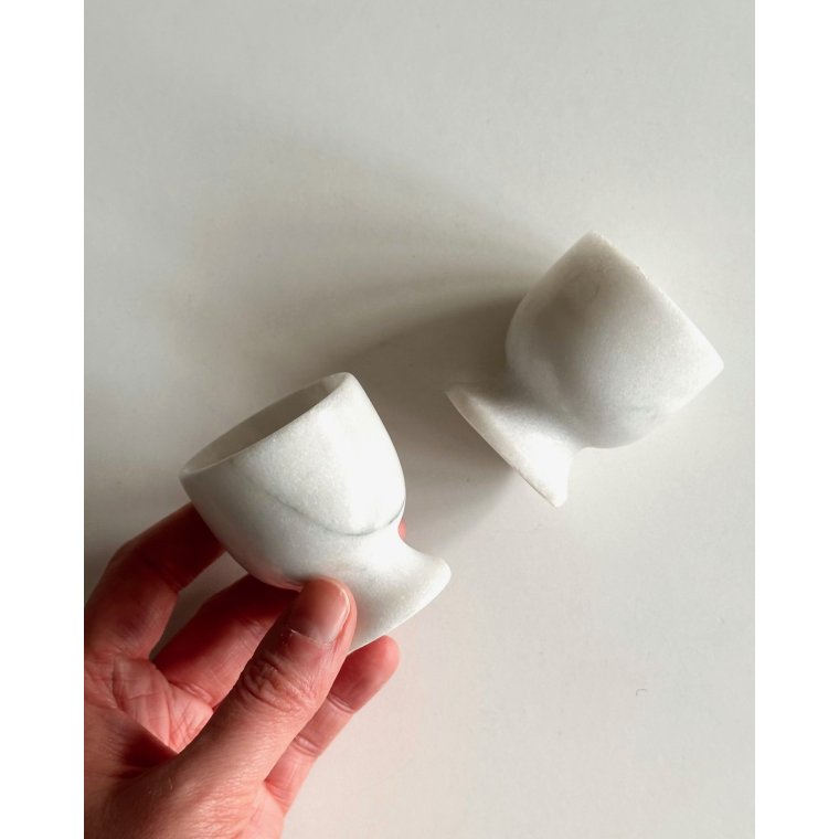 �ggeb�gre, marmor, 2 stk samlet