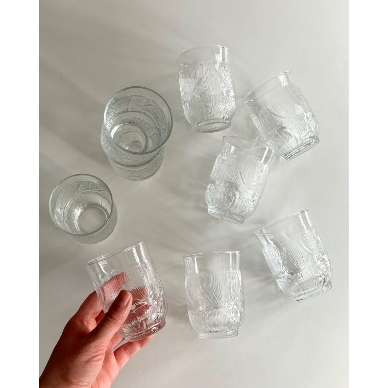 Arcoroc drikkeglas, Fleur, 9 stk samlet