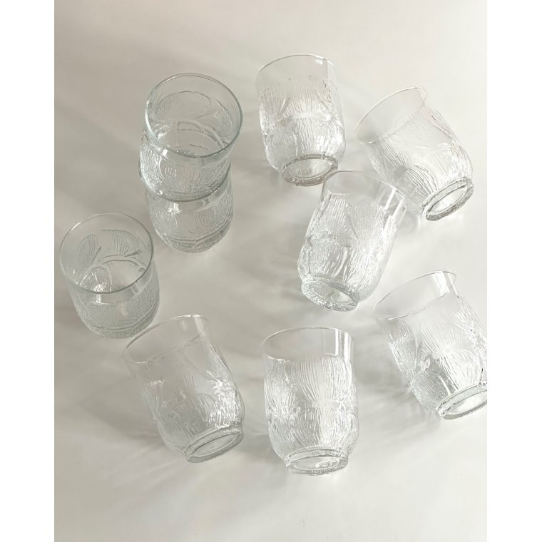 Arcoroc drikkeglas, Fleur, 9 stk samlet