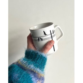 English mug with birds