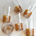 Crystal glasses w color, set of 6