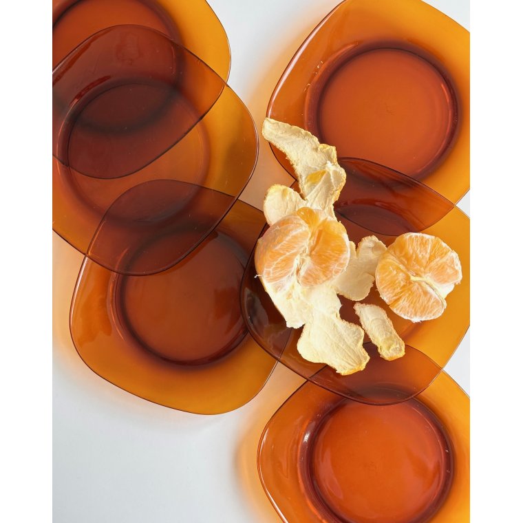 Firkantede tallerkner, 6 stk samlet