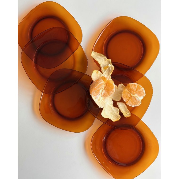 Firkantede tallerkner, 6 stk samlet