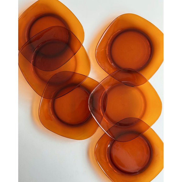 Firkantede tallerkner, 6 stk samlet