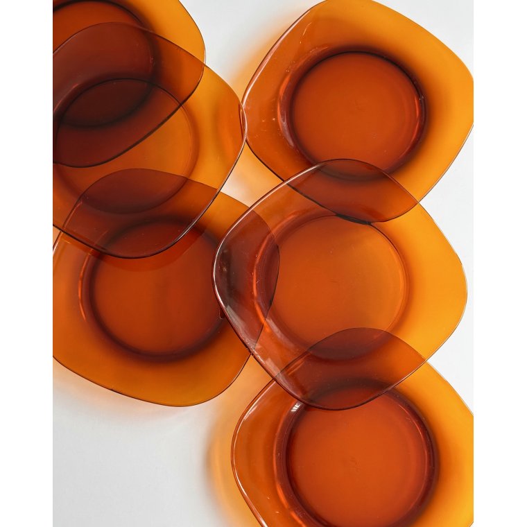 Firkantede tallerkner, 6 stk samlet