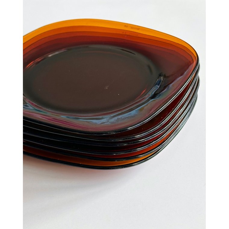 Firkantede tallerkner, 6 stk samlet