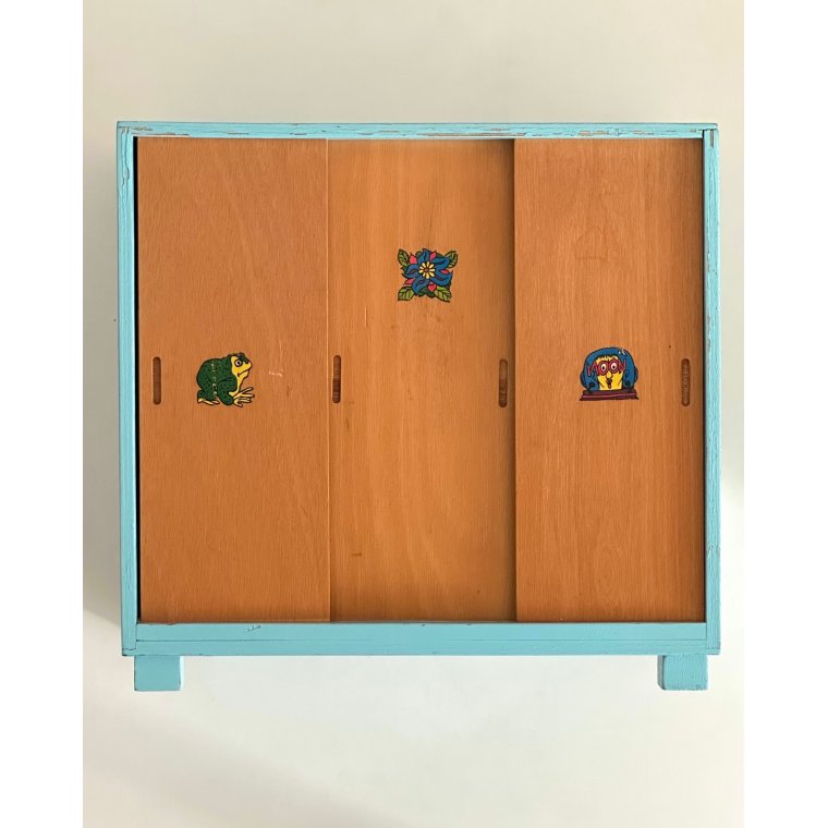 Vintage dukkeskab m 3 lger