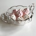 Dish w handles, clear glass