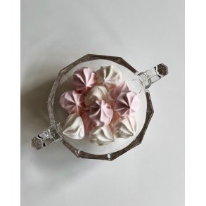 Dish w handles, clear glass