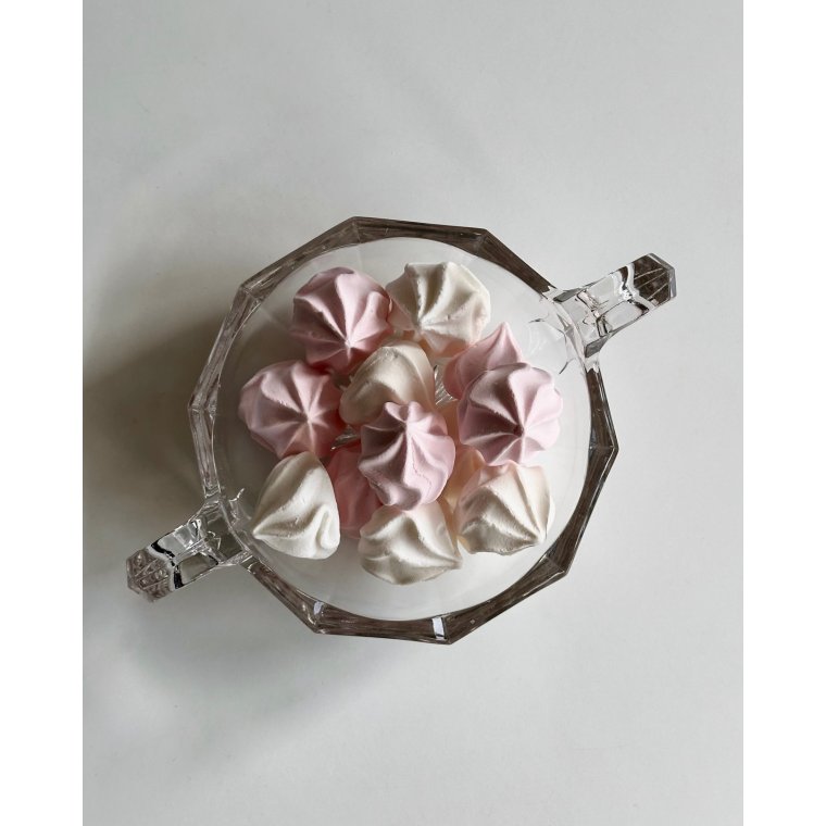 Dish w handles, clear glass