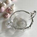 Dish w handles, clear glass