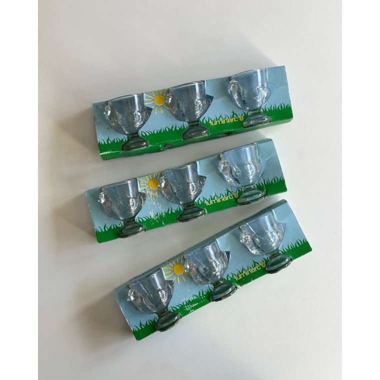 Luminarc egg cups, set of 9