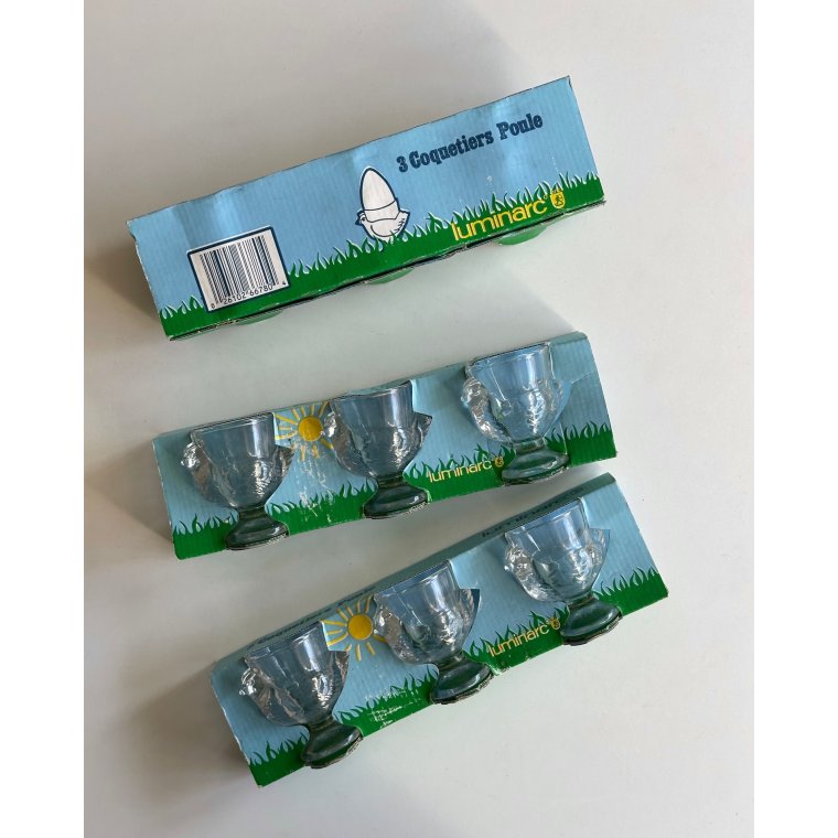 Luminarc egg cups, set of 9