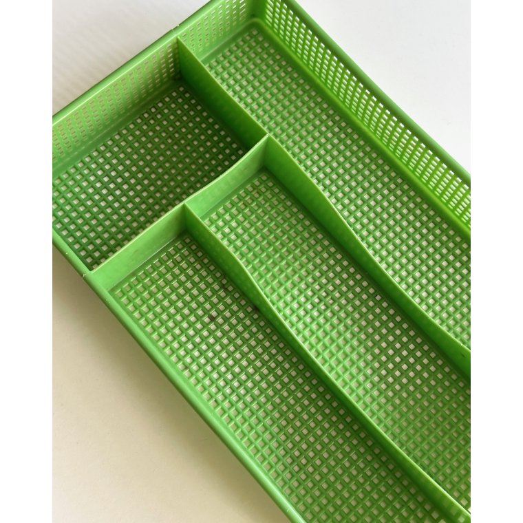 Bestikbakke, grn plast