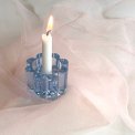 Arcade candleholder, aqua