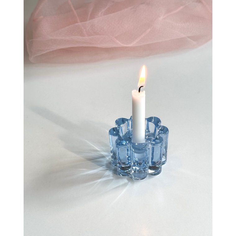 Arcade candleholder, aqua