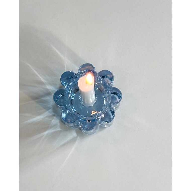 Arcade candleholder, aqua