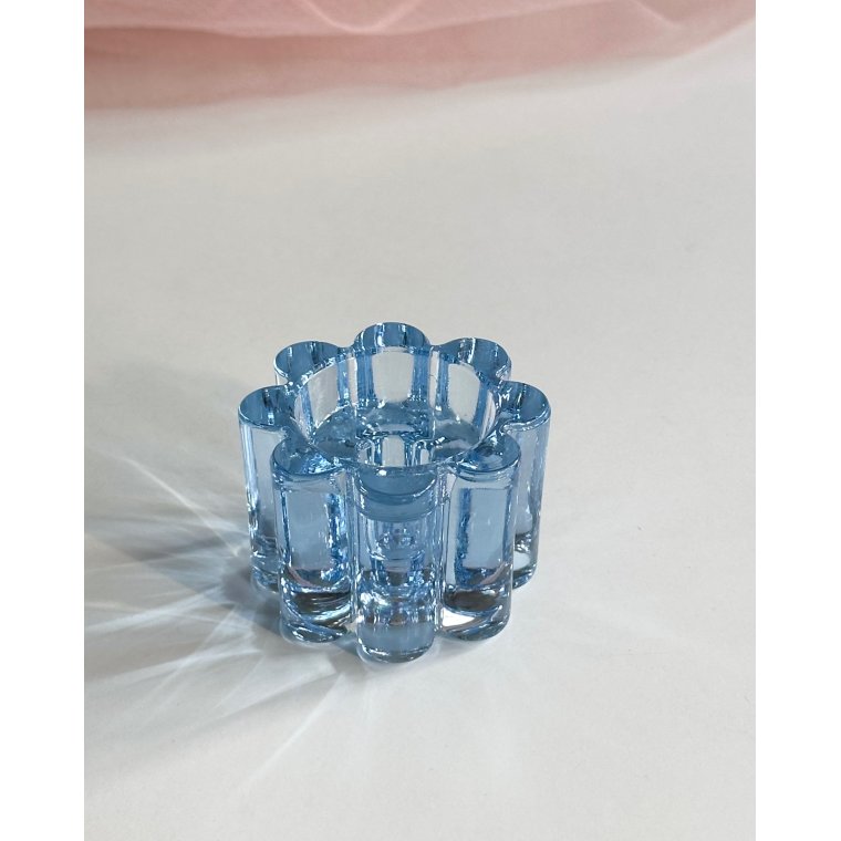 Arcade candleholder, aqua