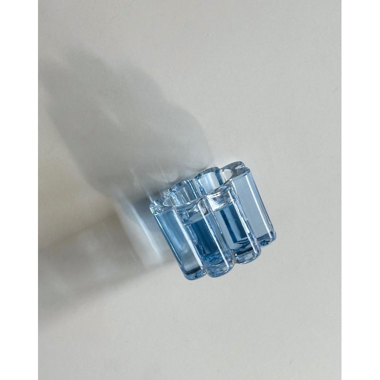 Arcade candleholder, aqua