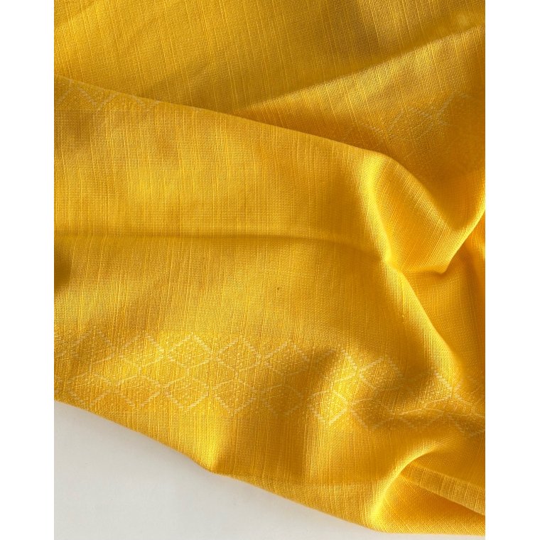 Yellow retro tablecloth, 200 x 92 cm