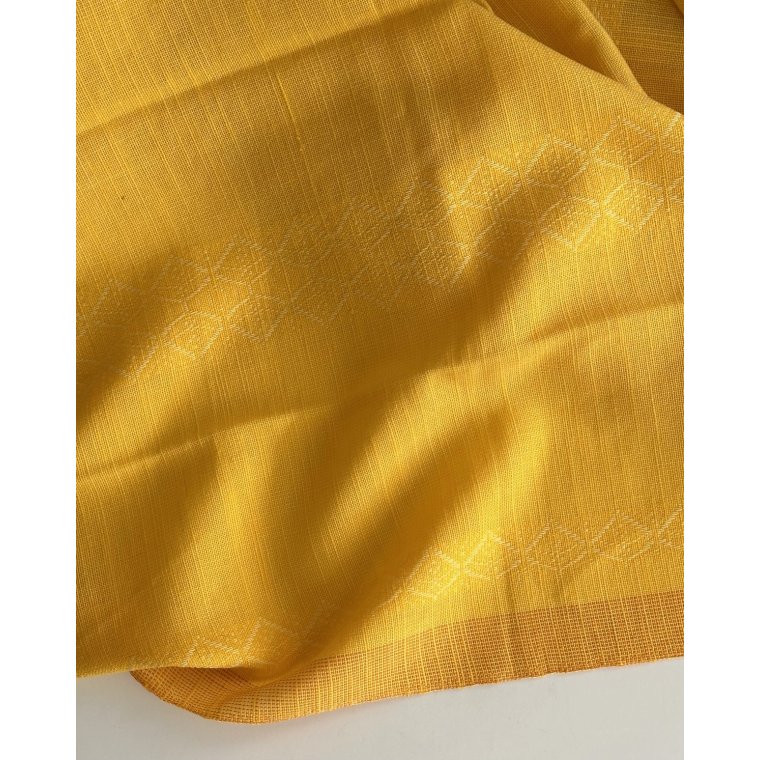 Yellow retro tablecloth, 200 x 92 cm