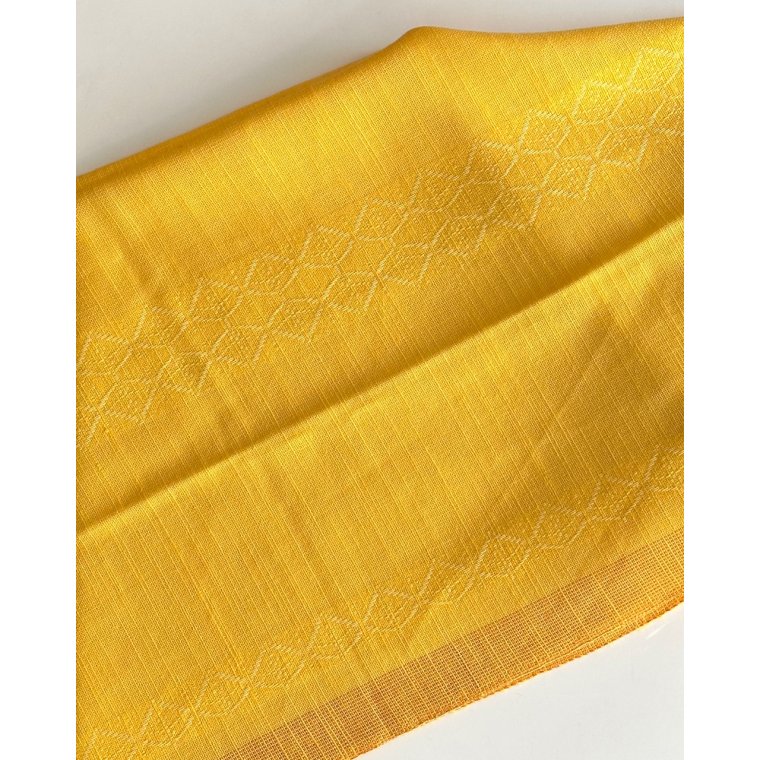 Yellow retro tablecloth, 200 x 92 cm