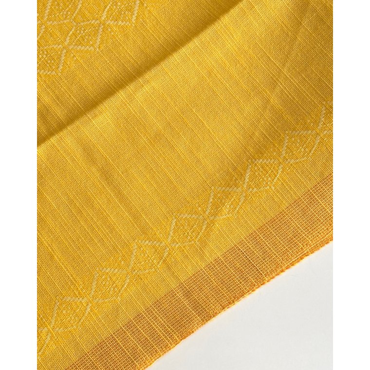 Yellow retro tablecloth, 200 x 92 cm