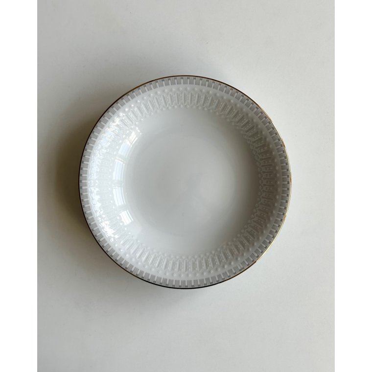 Bavaria, dyb tallerken m guldkant, 2 stk samlet