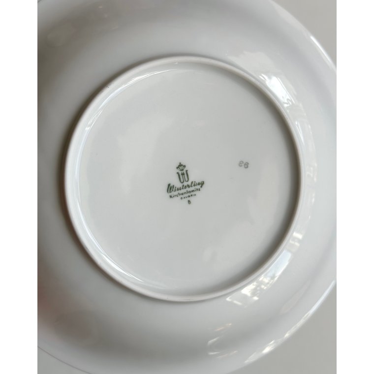 Bavaria, dyb tallerken m guldkant, 2 stk samlet